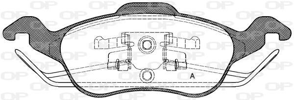Jogo de 4 pastilhas de travão OPEN PARTS ref. BPA0691.00