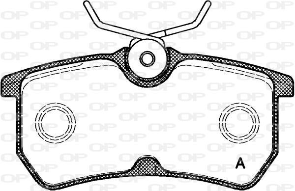 Jeu de 4 plaquettes de frein OPEN PARTS BPA0693.00