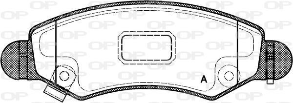 Jeu de 4 plaquettes de frein OPEN PARTS ref. BPA0702.21