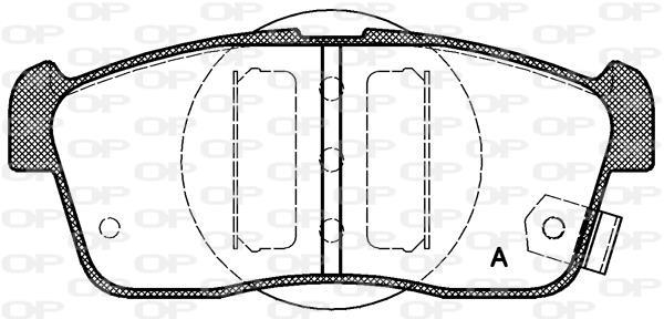 Jogo de 4 pastilhas de travão OPEN PARTS ref. BPA0724.02
