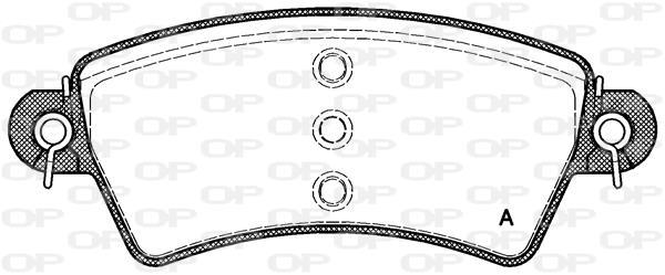 Jogo de 4 pastilhas de travão OPEN PARTS ref. BPA0726.00