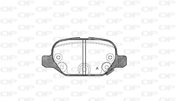 Jogo de 4 pastilhas de travão OPEN PARTS ref. BPA0727.32
