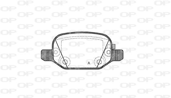 Jogo de 4 pastilhas de travão OPEN PARTS ref. BPA0727.52