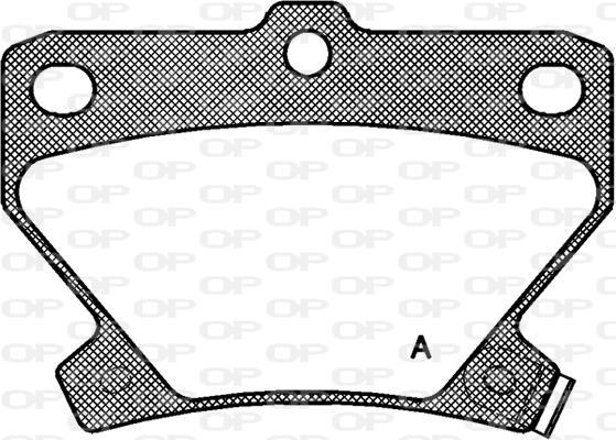 Jeu de 4 plaquettes de frein OPEN PARTS ref. BPA0741.02