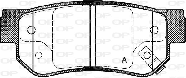 Jogo de 4 pastilhas de travão OPEN PARTS ref. BPA0746.02