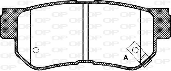 Jogo de 4 pastilhas de travão OPEN PARTS ref. BPA0746.12