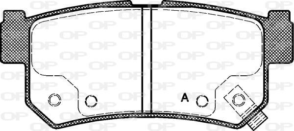 Jeu de 4 plaquettes de frein OPEN PARTS ref. BPA0746.62