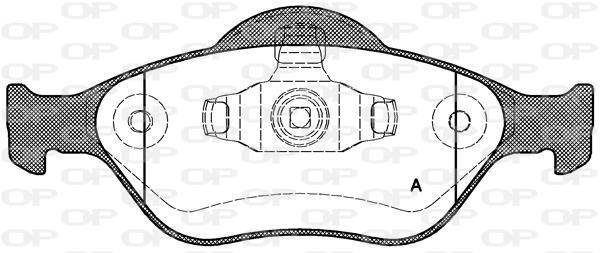 Jogo de 4 pastilhas de travão OPEN PARTS ref. BPA0766.00