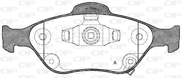 Jeu de 4 plaquettes de frein OPEN PARTS ref. BPA0766.12