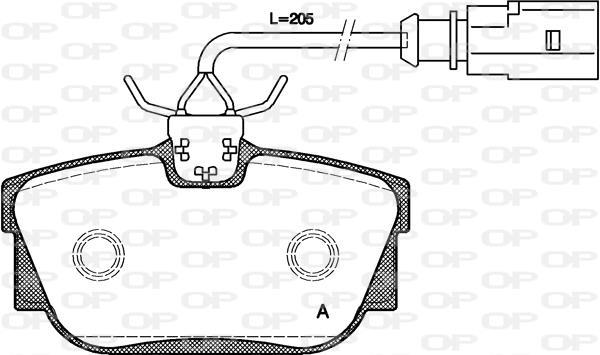 Jogo de 4 pastilhas de travão OPEN PARTS ref. BPA0767.01