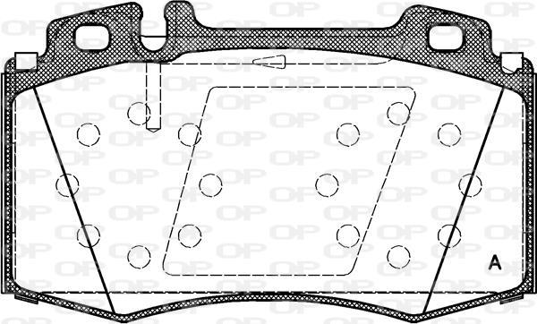 Jogo de 4 pastilhas de travão OPEN PARTS ref. BPA0769.00