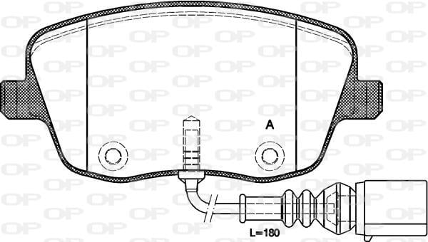 Jeu de 4 plaquettes de frein OPEN PARTS ref. BPA0775.01