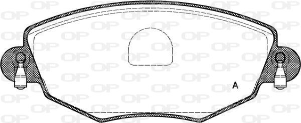 Jogo de 4 pastilhas de travão OPEN PARTS ref. BPA0776.00