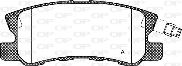 Jogo de 4 pastilhas de travão OPEN PARTS ref. BPA0803.02