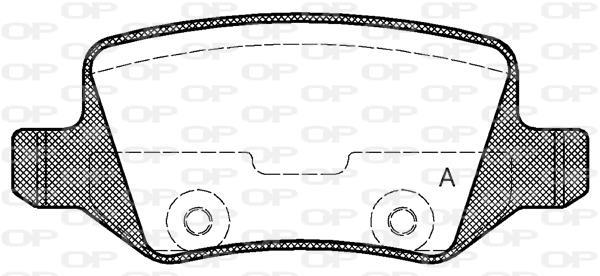 Jeu de 4 plaquettes de frein OPEN PARTS ref. BPA0818.00