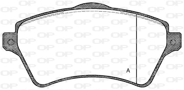 Jeu de 4 plaquettes de frein OPEN PARTS BPA0822.00