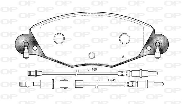 Jeu de 4 plaquettes de frein OPEN PARTS ref. BPA0827.04