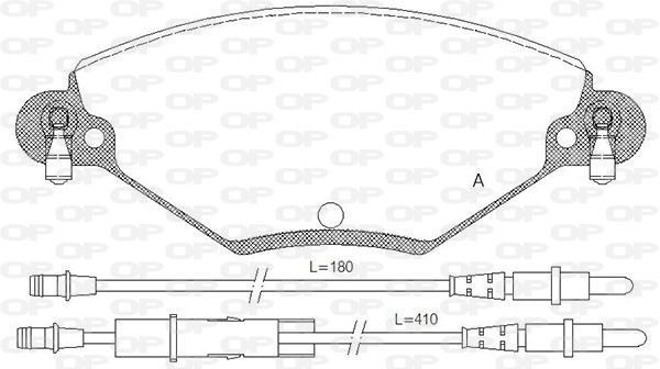 Jeu de 4 plaquettes de frein OPEN PARTS BPA0828.04