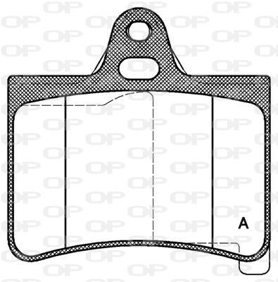 Jeu de 4 plaquettes de frein OPEN PARTS ref. BPA0830.00