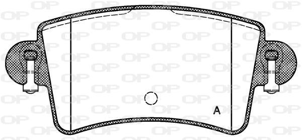 Jeu de 4 plaquettes de frein OPEN PARTS ref. BPA0833.00
