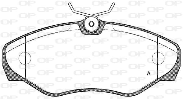 Jeu de 4 plaquettes de frein OPEN PARTS ref. BPA0834.10