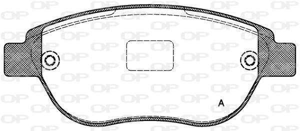 Jeu de 4 plaquettes de frein OPEN PARTS ref. BPA0841.00