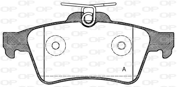 Jeu de 4 plaquettes de frein OPEN PARTS ref. BPA0842.20