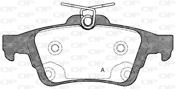 Jeu de 4 plaquettes de frein OPEN PARTS BPA0842.70