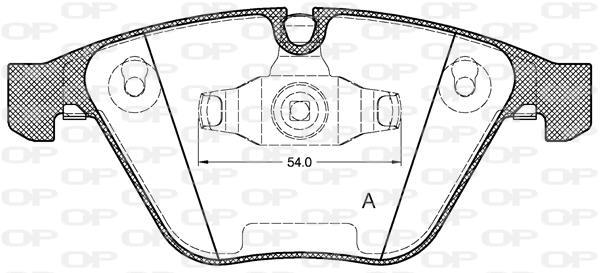 Jeu de 4 plaquettes de frein OPEN PARTS ref. BPA0857.10