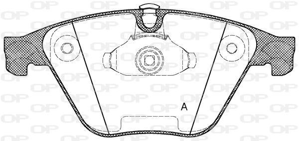 Jeu de 4 plaquettes de frein OPEN PARTS BPA0857.20