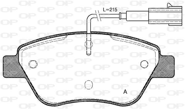 Jeu de 4 plaquettes de frein OPEN PARTS ref. BPA0858.01