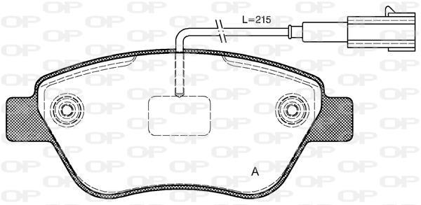 Jeu de 4 plaquettes de frein OPEN PARTS ref. BPA0858.11