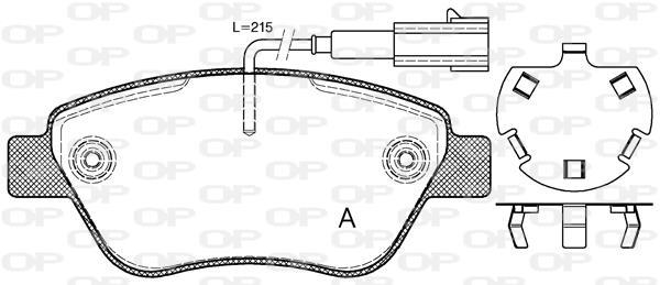 Jeu de 4 plaquettes de frein OPEN PARTS ref. BPA0858.32