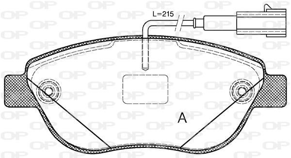 Jeu de 4 plaquettes de frein OPEN PARTS BPA0859.12