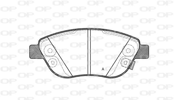 Jogo de 4 pastilhas de travão OPEN PARTS ref. BPA0859.32