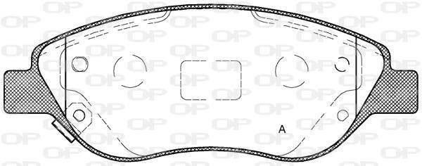 Jeu de 4 plaquettes de frein OPEN PARTS BPA0860.12