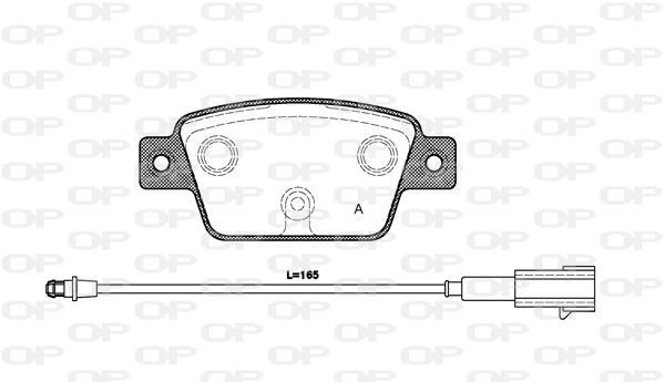 Jeu de 4 plaquettes de frein OPEN PARTS BPA0861.12