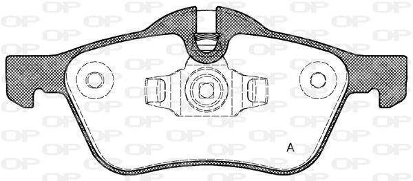Jogo de 4 pastilhas de travão OPEN PARTS ref. BPA0864.00