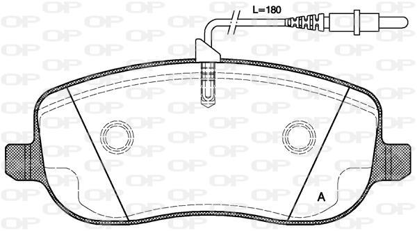 Jeu de 4 plaquettes de frein OPEN PARTS BPA0879.12