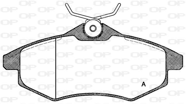 Jeu de 4 plaquettes de frein OPEN PARTS ref. BPA0881.00