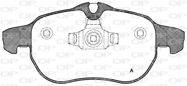 Jogo de 4 pastilhas de travão OPEN PARTS ref. BPA0888.00