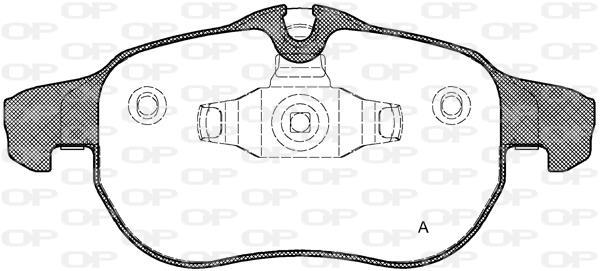 Jogo de 4 pastilhas de travão OPEN PARTS ref. BPA0888.02