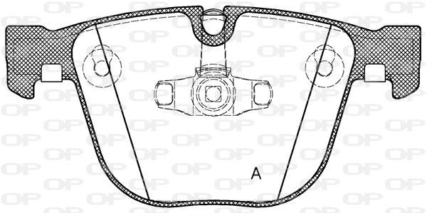 Jeu de 4 plaquettes de frein OPEN PARTS ref. BPA0892.20