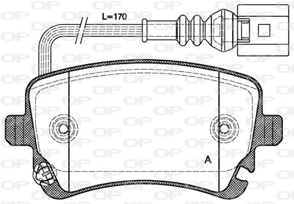 Jeu de 4 plaquettes de frein OPEN PARTS ref. BPA0897.11