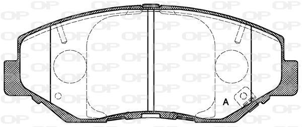 Jeu de 4 plaquettes de frein OPEN PARTS ref. BPA0899.00