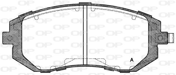 Jeu de 4 plaquettes de frein OPEN PARTS ref. BPA0951.02