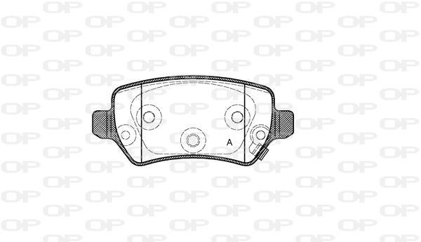 Jeu de 4 plaquettes de frein OPEN PARTS BPA0957.22