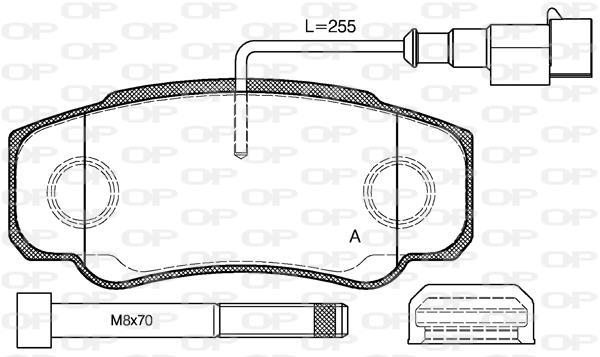 Jogo de 4 pastilhas de travão OPEN PARTS ref. BPA0961.02