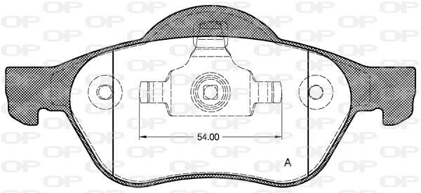 Jeu de 4 plaquettes de frein OPEN PARTS ref. BPA0962.00