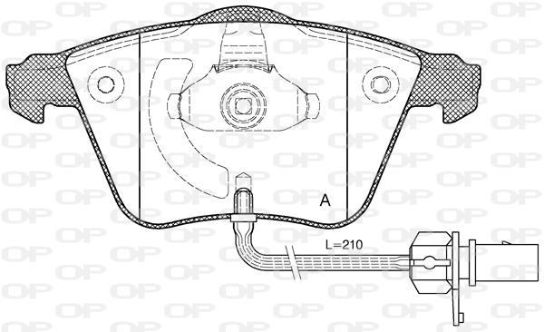 Jogo de 4 pastilhas de travão OPEN PARTS ref. BPA0964.12